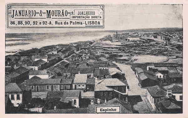 Portugal. Espinho - Postal publicitrio da Joalharia Janurio & Mouro - Dim. 14x9 cm. - Col. M. Chaby