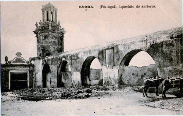 N 8 - Aqueduto do Sertorio - Dim. 138x87 mm - 2021-Edio F.A.Martins, Lisboa - Dim. 137x88 mm - Col. A. Monge da Silva (cerca de 1909)