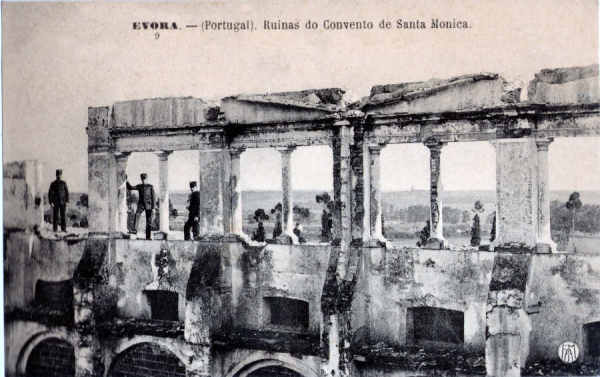 N 9 - Ruinas do Convento de Santa Monica - 2022-Edio F. A. Martins, Lisboa - Dim. 138x87 mm - Col. A. Monge da Silva (cerca de 1909)