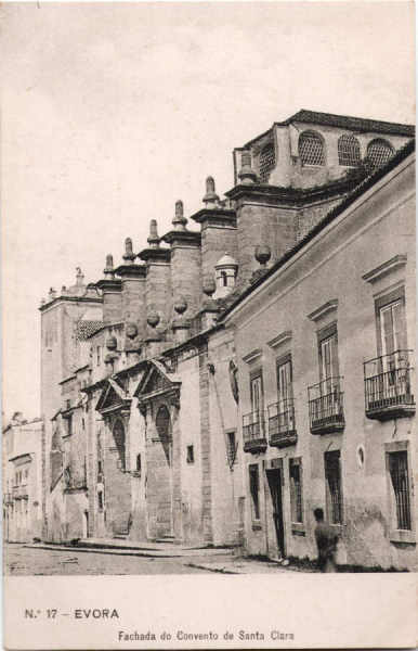 N 17 - Fachada do Convento de Santa Clara - Edio Alberto Malva, Rua de S. Julio, 41, Lisboa - Dim. 139x90 mm - Col. A. Monge da Silva (cerca de 1909)