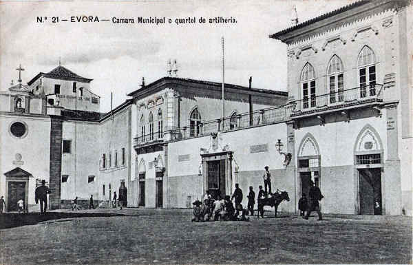 N 21 - Camara Municipal e quartel de artilheria - Edio Alberto Malva, Rua de S. Julio, 41, Lisboa - Dim. 137x88 mm - Col. A. Monge da Silva (cerca de 1909)