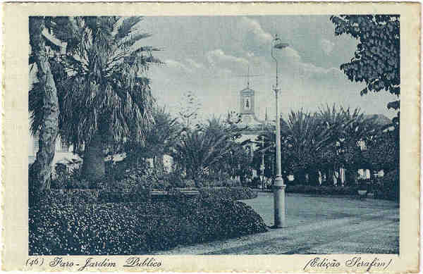 N 46 - Faro-Jardim Publico - Edio Serafim - SD - Dim. 9x14 cm - Col. Jaime da Silva (Circulado em 1918)