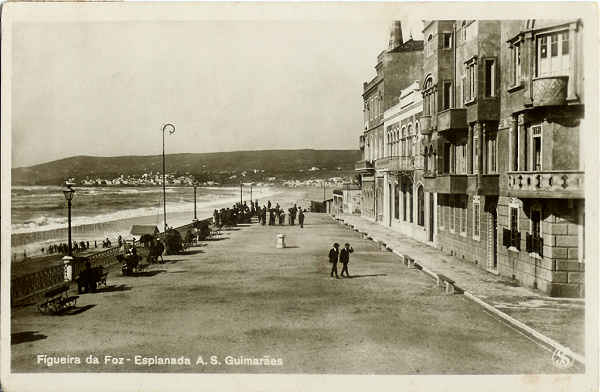 SN - Figueira da Foz - Esplanada - Editor A.S. Guimaraes - SD - Circulado em 1925 - Dim.  9x13,5 cm. - Col. Miguel Soares Lopes