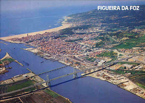 N 1127A - FIGUEIRA DA FOZ, Vista area - Editor Centro de Caridade Nossa Snra do Perptuo Socorro, Porto - 1990 - Dim. 15,1x10,5 cm - Col. A. Monge da Silva