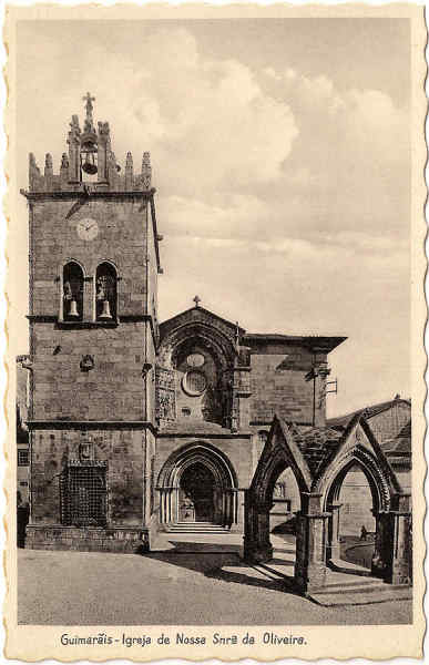 SN - Guimaris - Igreja de Nossa Snr da Oliveira - Edio de L. Oliveira & C - Made in Germany - SD - Dim. 9x14 cm - Col. Jaime da Silva (Circulado em 1944)