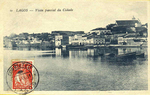 N. 56 - LAGOS-Vista parcial da cidade - Editor no indicado - S/D - Dimenses: 14x9 cm. - Col.annimo (Circulado em 5-1-1931)