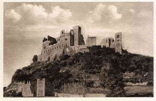 S/N - LEIRIA-Castelo em ruinas visto do lado da cidade (finais dos anos 20) - Edio Jorlis, Edies e Publicidade, Ld - Dimenses: 14X9 cm. - Col. R. Gaspar.