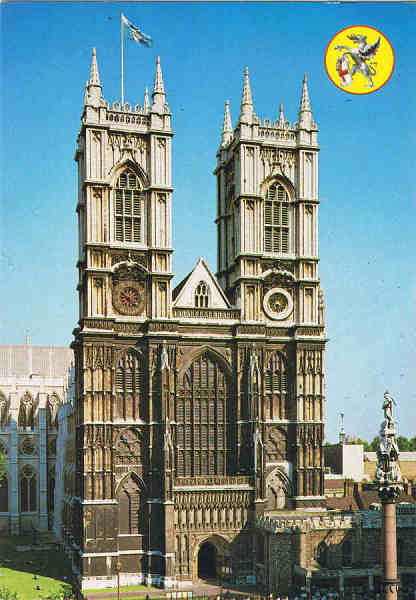 N. Lo64 - LONDON - Westminster Abbey. The Faade - Ed. Thomas & Benacci Lda. - LONDON Tel.(01)4032835 RIALTO Printed in Italy - SD - Dim. 10,3x14,8 cm - Col. Manuel Bia (1986)