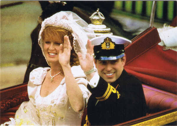 N. 151 - The Royal Wedding of H.R.H. Prince Andrew and Princess Sarah - Ed. FISA-Great Britain-London Golden Shield Palaudarias, 26 Barcelona - Printed in Spain - SD - Dim. 14,8x10,5 cm - Col. Manuel Bia (1986)