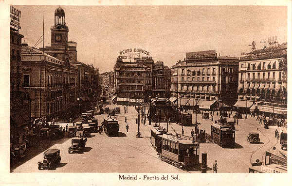 S/N - Madrid-Puerta del Sol - Huecograbado de Kallmeyer y Gautier, Madird - S/D - Dimenses: 14x9,1 cm. - Col. Carneiro da Silva (Circulado em 15/09/1934)