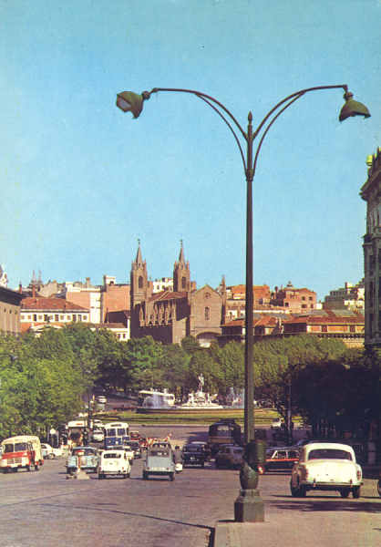 N 1013 - Madrid. Vista da Estrada de S. Jernimo - Edio Fotocolor Jos L. Gallegos, Malasaa - Dim. ??x?? cm - Circulado em 1967 - Col. Amlcar Monge da Silva