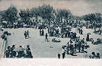 S/N - Uma feira, campo de gado suino (1) - Editor Joaquim Pedro Moreira, Mafra - Dim. 138x88 mm - Col. A. Monge da Silva (cerca de 1905)