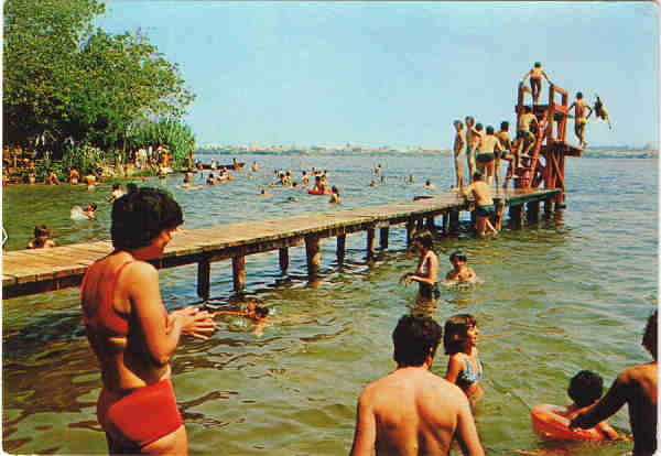N. 1513 - Praia de Mira - Portugal  Barrinha, prancha de salto - Ed. SUPERCOR Portugal Turstico Dist. por RAN-LISBOA, RUA DA QUINTINHA 70-B - SD - Dim. 15,1x 10,5 cm - Col. Ftima Bia (1978).