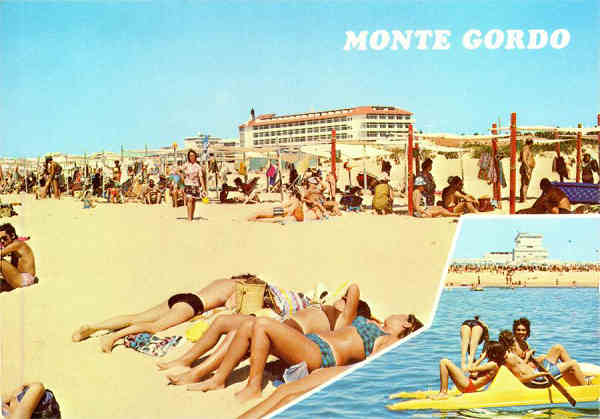 N. 1367 - MONTE GORDO-Algarve - Edio CMER, Trav. do Alecrim, 1; Telef. 328775, Lisboa - S/D - Dimenses: 15x10,5 cm. - Col. HJCO (Circulado em 1974) 