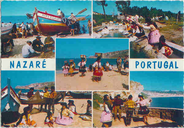 N 258 - Nazar. Costumes nazarenos -  Ed. Portugal Turstico - SD - circulado em 1975 - Dim. 14,5x10,2 cm - Col. M. Soares Lopes.