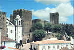 N 101 - OBIDOS. Igreja de Santiago e Castelo - Editor no indicado - Dim. 14,9x10 cm - Col. A. Monge da Silva