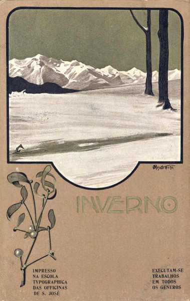 SN - Escola Typographica das Oficinas de So Jos (Inverno) - Edio da Mesma, Lisboa - Dim. 13,9x8,8 cm - Col. A. Monge da Silva (c. 1910)