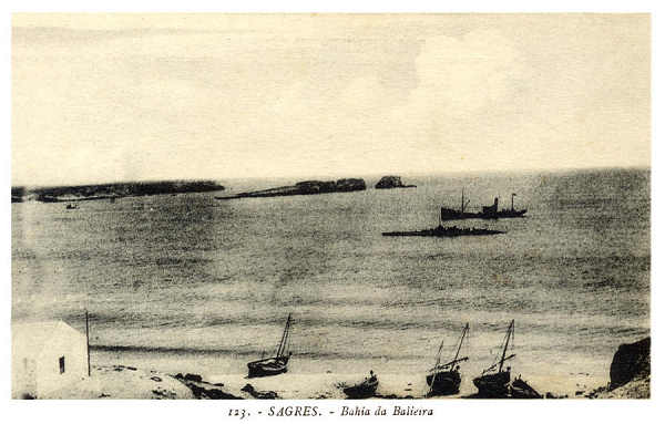 N 123 - SAGRES. Bahia da Balieira - Edio de Jos Luiz Jnior, Algarve - SD - Dim. 14x9 cm - Col. A. Monge da Silva (1925)