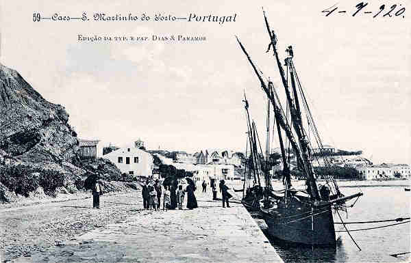 N 59 - Portugal-S.M.Porto - Cais - Editor Dias e Paramos - Editado em 1906 - Dimenses: 14x9 cm. - Col. Miguel Chaby.