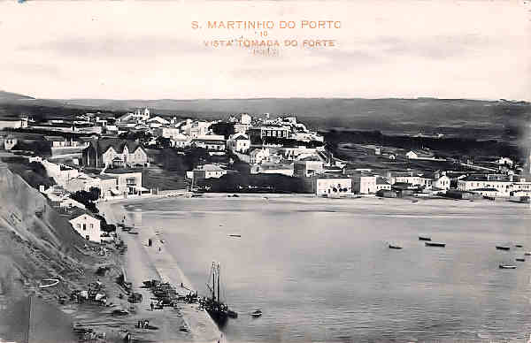N 10 - Portugal - S. Martinho Porto. Vista tomada do Forte - Editor Paulo E Guedes - Dim. 90x14 cm. (1902) - Col. M. Chaby