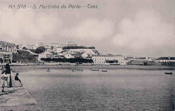 N 578 - Portugal. S Martinho Porto. Caes - Editor Alberto Malva - 1910 - Dim.9x14 cm. - Col. M. Chaby