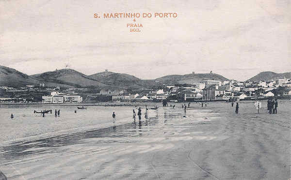 N 04 - Portugal. S. Martinho Porto. Praia - Editor Paulo E Guedes - 1902 - Dim.9x14 cm. - Col. M. Chaby
