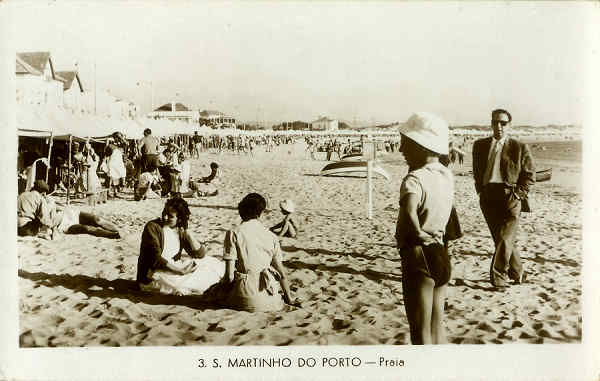 N 3 - S. Martinho do Porto - praia - Edio da Junta de Turismo - SD - Dim. 9x14 cm - Col. Miguel Soares Lopes