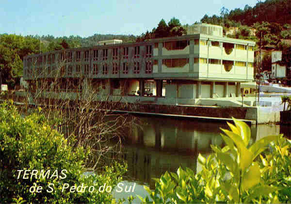 N. 2623 - TERMAS DE S. PEDRO DO SUL-Portugal Novo Balnerio - Dist. por RAN, Lisboa, Rua da Quintinha, 70-B Tel. 670192..., 1200 Lisboa - S/D - Dimenses: 15x10,4 cm. - Col. HJCO (Circulado em 1986) 