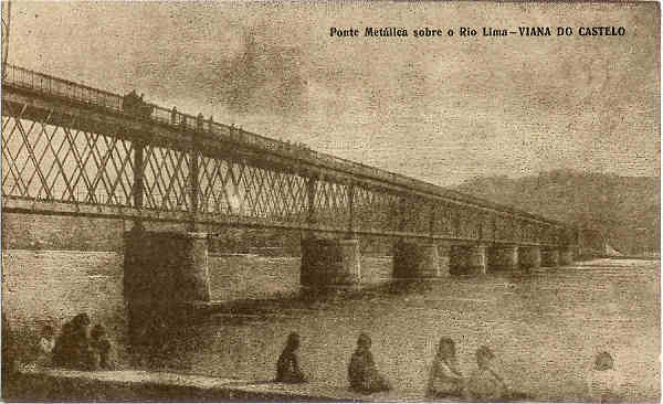SN - Viana do Castelo - Ponte Metalica sobre o Rio Lima -  Editor no indicado - SD - Dim. 14x8,6 cm - Col. M. Soares Lopes