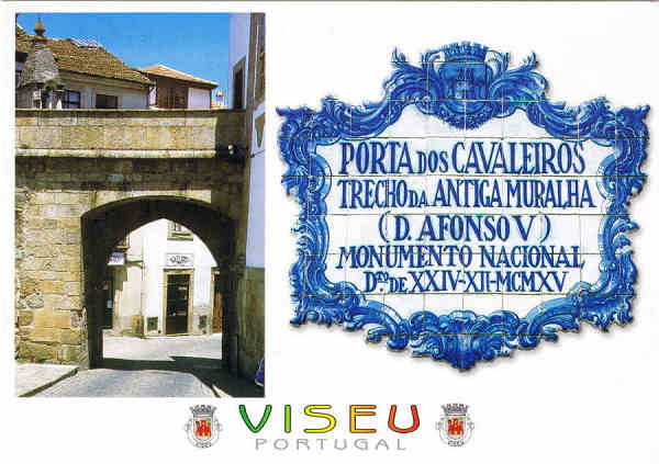 N. 31 - Viseu. Porta dos Cavaleiros Beira Alta PORTUGAL - Ed. GRAFIPOST  FILIAL - LOUL - Exclusivo PAPIRO Tels.: 232436892 / 232459596 - SD - Dim. 15x10,5 cm - Col. Ftima Bia (2010).