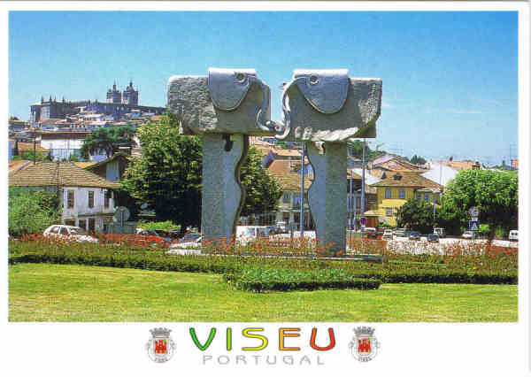 N. 34 - Viseu.  Monumento ao Fadista Hilrio Beira Alta PORTUGAL - Ed. GRAFIPOST  FILIAL - LOUL - Exclusivo PAPIRO Tels.: 232436892 / 232459596 - SD - Dim. 15x10,5 cm - Col. Ftima Bia (2010).