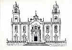 N 5 - VISEU. Igreja da Misericrdia. Desenho de Jorge Braga da Costa - Edio JLNA - SD - Dim. 15x10,5 cm. - Col. A. Monge da Silva