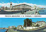 N.º 63 - PONTA DELGADA (Açores) Um aspecto da Cidade - Ed. NÓBREGA,Lda 9500 PONTA DELGADA - S. MIGUEL - AÇORES LITO OF. ARTISTAS REUNIDOS-PORTO - S/D - Dim. 15x10,5 cm. - Col. Manuel Bóia (1981).