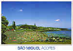 ISM. 034 - Praia do Pópulo  Ponta Delgada - São Miguel - Ed. Ver Açor,Lda. José António Rodrigues veracor@veracor.pt - SD - Dim. 15x10,5 cm. - Col. Fátima Manuela Bóia (2010).