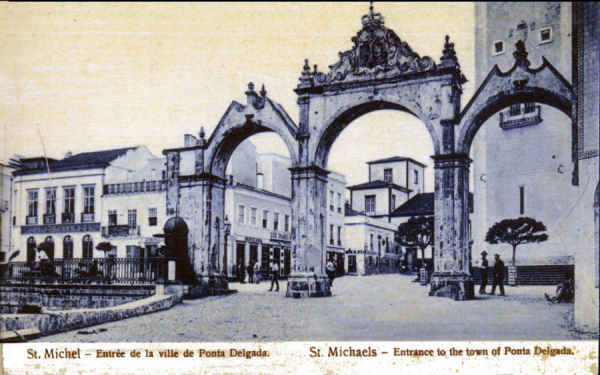 SN - SÃO MIGUEL. Ponta Delgada, Entrada da Cidade - Edição anónima - Dim. 13,8x8,8 cm - Col. A. Monge da Silva (cerca de 1910)