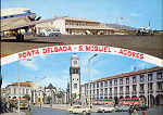 N 50 - SO MIGUEL. Ponta Delgada. Aeroporto e Cidade - Edio Fotografia Nbrega - Dim. 15x10,5 cm - Col. A. Monge da Silva (cerca de 1966)