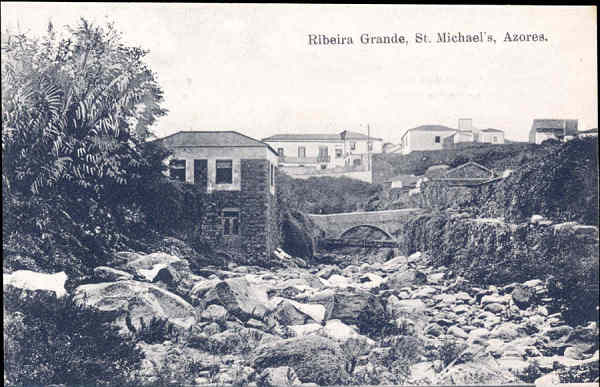 SN - SO MIGUEL. Ribeira Grande 2 - Edio Papelaria Travassos - Dim. 13,7x8,7 cm - Col. A. Monge da Silva (cerca de 1908)