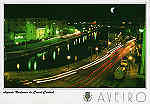 N. 24 - AVEIRO Aspecto Nocturno do Canal Central - Ed. Artes Grficas - SD - Dim 15x10,5 cm - Col. Mrio,Silva.