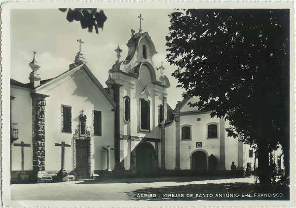 SN - Aveiro. Igrejas de Sto Antnio e S. Francisco - Ed. Comisso de Turismo de Aveiro - SD - Dim. 15,1x10,6 cm - Col.M. Soares Lopes