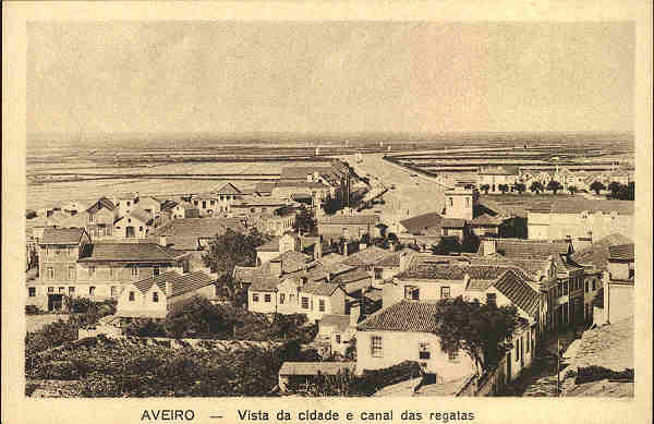 SN - AVEIRO - Vista da cidade e canal das regatas - Ed. Souto Ratolla, Aveiro - SD - Dim. 13,8x9 cm. - Col. Paulo Neves.