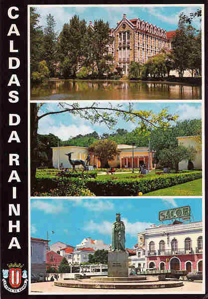 SN - Portugal - Caldas da Rainha - Pavilhes e Lago - Recanto do Museu Jos Malhoa - Rainha D. Leonor - EditorCasa da Caridade Nossa Senhora do Perptuo Socorro, Porto - Dcada de 1970 - Dim. 15x10 cm. - Col. M. Chaby