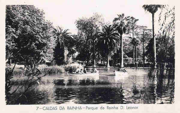 N 7 - Portugal. Caldas da Rainha - Parque da Rainha D.  Leonor - Coleco Dlia - Editado em 1955 - Dim. 14x9 cm. - Col. M. Chaby