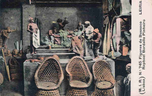 N 745 - Portugal. Caldas da Rainha. Figuras do Bussaco de Raphael Bordallo Pinheiro - Ed. M.I.R.Lisboa (1905) - Dim. 9x14 cm. - Col. M. Chaby