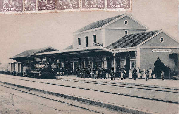 SN - Portugal. Caldas da Rainha - Gare da Estao do Caminho de Ferro - Editor Jos da Silva Dias (Editado 1912) - Dim. 9x14 cm. - Col. M. Chaby