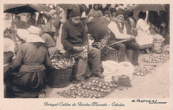 SN - Portugal. Caldas da Rainha. Mercado das Cebolas - Editor Eduardo Portugal (1930) - Dim.9x14 cm - Col. Miguel Chaby