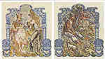 N 19 - Curia. No trio Ferrovirio Painel de Azulejos de Jorge Barradas - Ed. C P - Dim. 14.8x10,5 cm. - Col- Alberto Simes 423