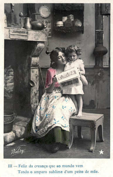 III - Me e filha - Editor Esteves & C, Lisboa - Edies ETOILE, Paris - Dim. 13,9x9 cm - Col. Amlcar Monge da Silva (cerca de 1910)