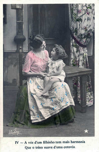 IV - Me e filha - Editor Esteves & C, Lisboa - Edies ETOILE, Paris - Dim. 13,9x9 cm - Col. Amlcar Monge da Silva (cerca de 1910)