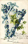 SN - Harpa em flores azuis (em relevo) - Edio annima - Circulado em 1908 - Dim. 14x9 cm - Col. Amlcar Monge da Silva