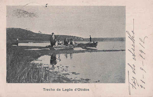SN - Portugal. Caldas da Rainha. Foz do Arelho. Trecho da Lagoa de bidos (1912) - Dim. 9x14
